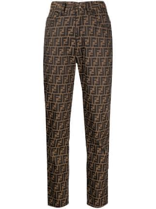 fendi zucca pants jeans|fendi pre owned clothing.